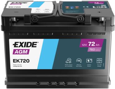 BAT EXIDE AGM 12V/72AH 760A L3B13